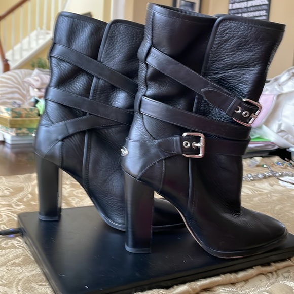 Coach Black Heeled Boots Classic Design - Picture 7 of 11